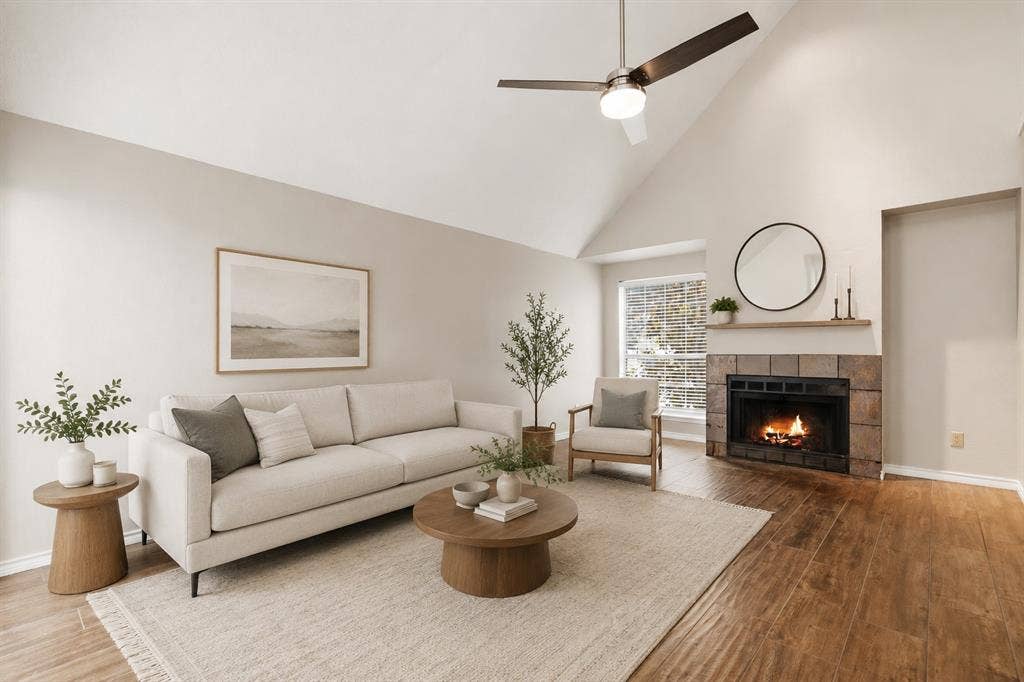 2927 S Bend Drive, Dallas, TX 75229 Virtually Staged- Living Room.