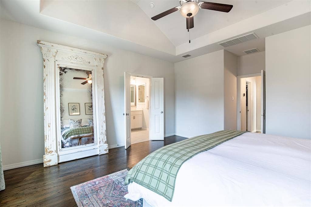 7405 Collin Mckinney Parkway, McKinney, TX 75070 Master bedroom with vaulted ceilings