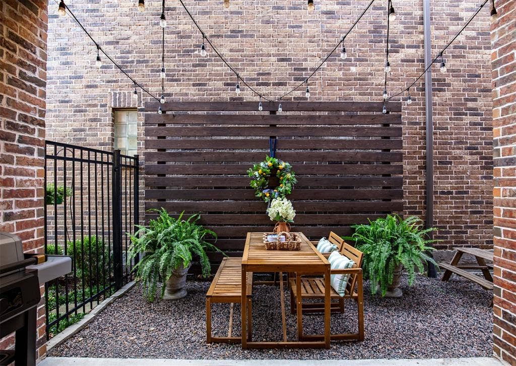 7405 Collin Mckinney Parkway, McKinney, TX 75070 Private outdoor patio. Cute entertaining area for grilling and relaxing
