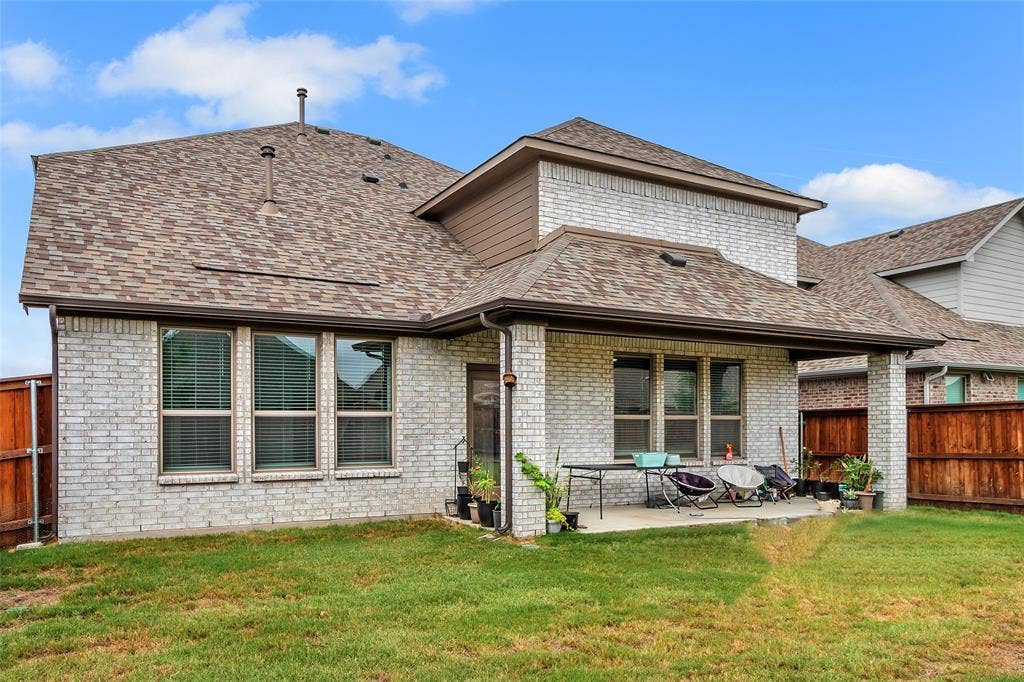 3708 Jan Camille Court, Celina, TX 75009 Back of house with a yard and a patio