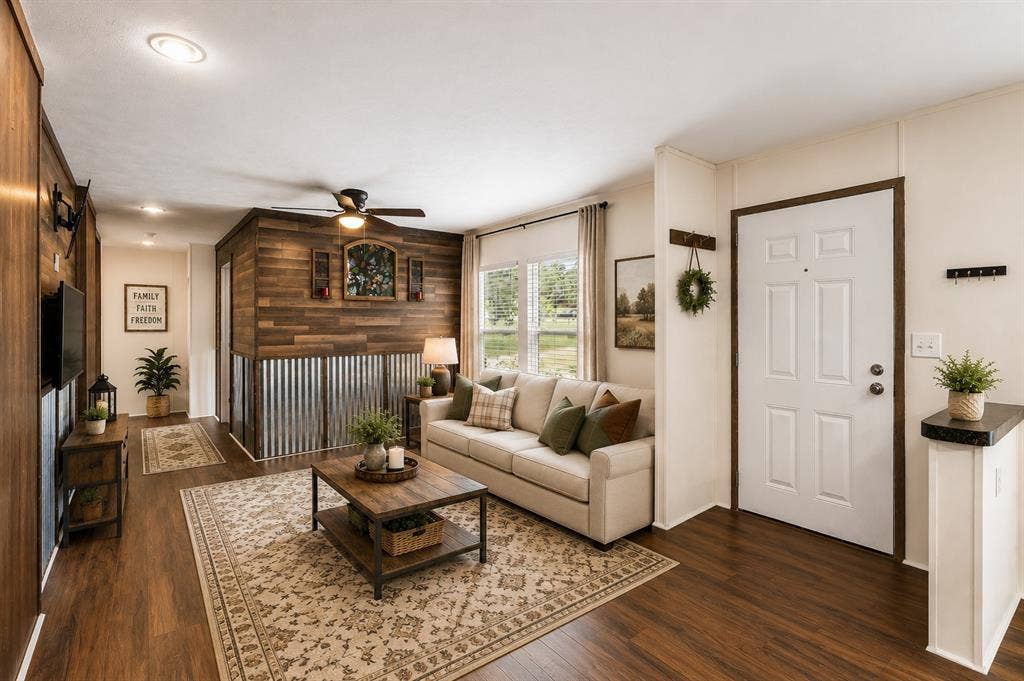 139 Cedar Drive, Azle, TX 76020 Living Room. This image has been virtually staged.