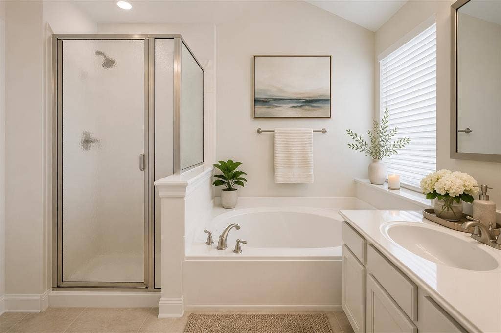 4601 Palm Valley Drive, Plano, TX 75024 bath with staging