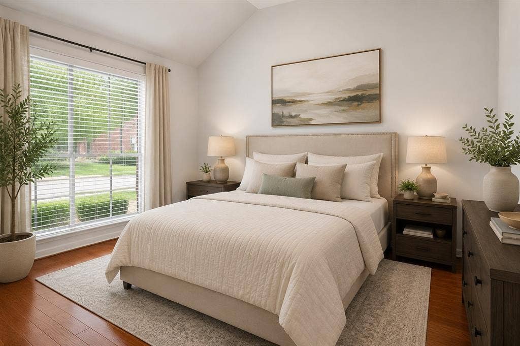 4601 Palm Valley Drive, Plano, TX 75024 Guest bedroom with virtual staging