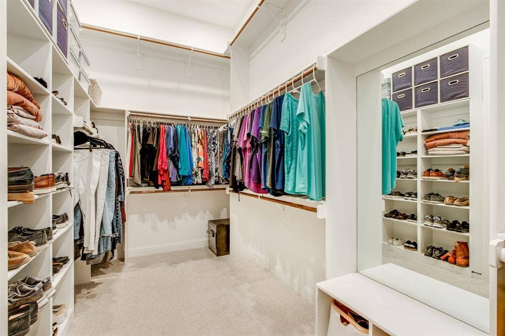 Amazing Primary Closet is 15' X 7' !! What great storage and shelving!