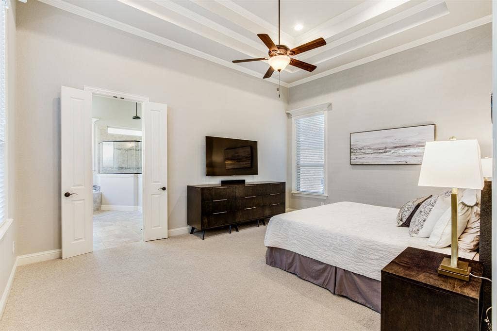 Very Private Primary suite is away from all the other bedrooms