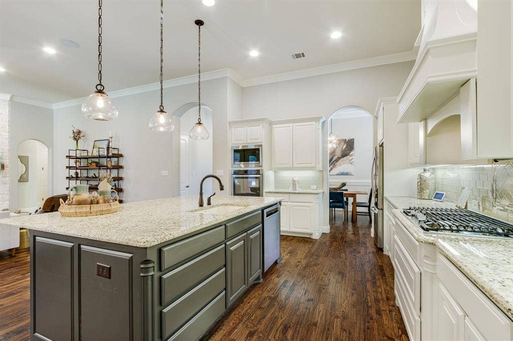 Texas Sized Kitchen and Island, perfect for extra seating or gatherings!