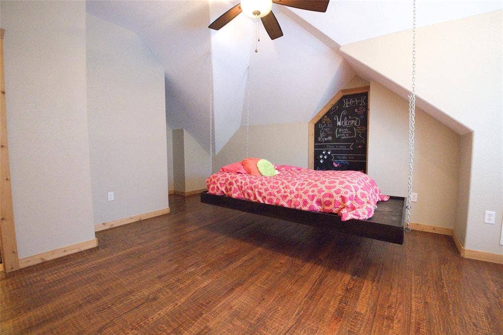 182 Lakeview Drive, Aledo, TX 76008 5th bedroom, 1 of 2 rooms located upstairs with hand scraped red oak floors.