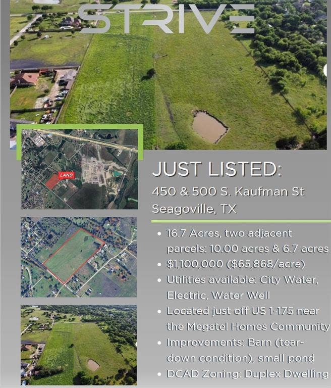 Property photo for 450 & 500 Kaufman Street S, Seagoville, TX