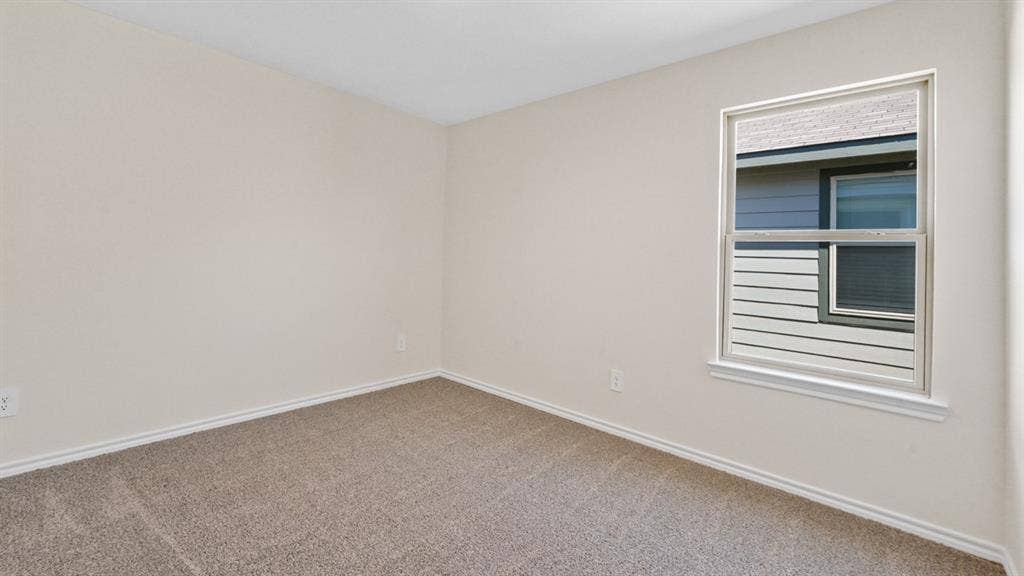 Neutral-toned wall paint and carpeted flooring