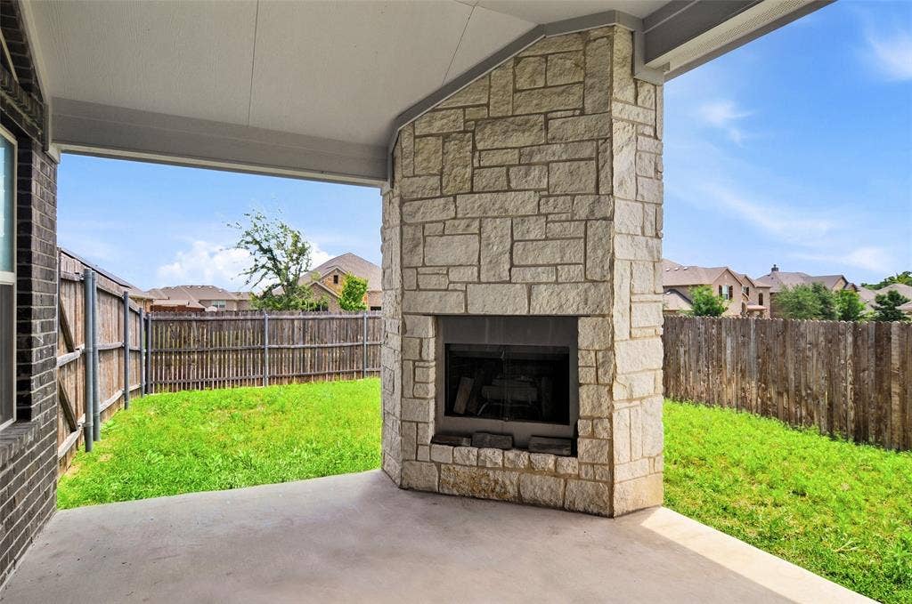 466 Rockaway Drive, Midlothian, TX 76065 Patio with WBFP