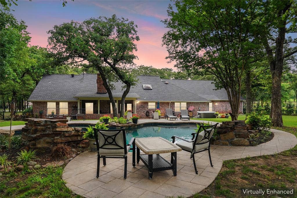 915 Skyline Drive, Argyle, TX 76226 Pool and main house
