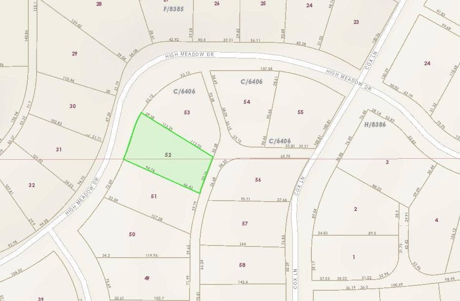 12518 High Meadow Drive, Dallas, TX 75244 DCAD map