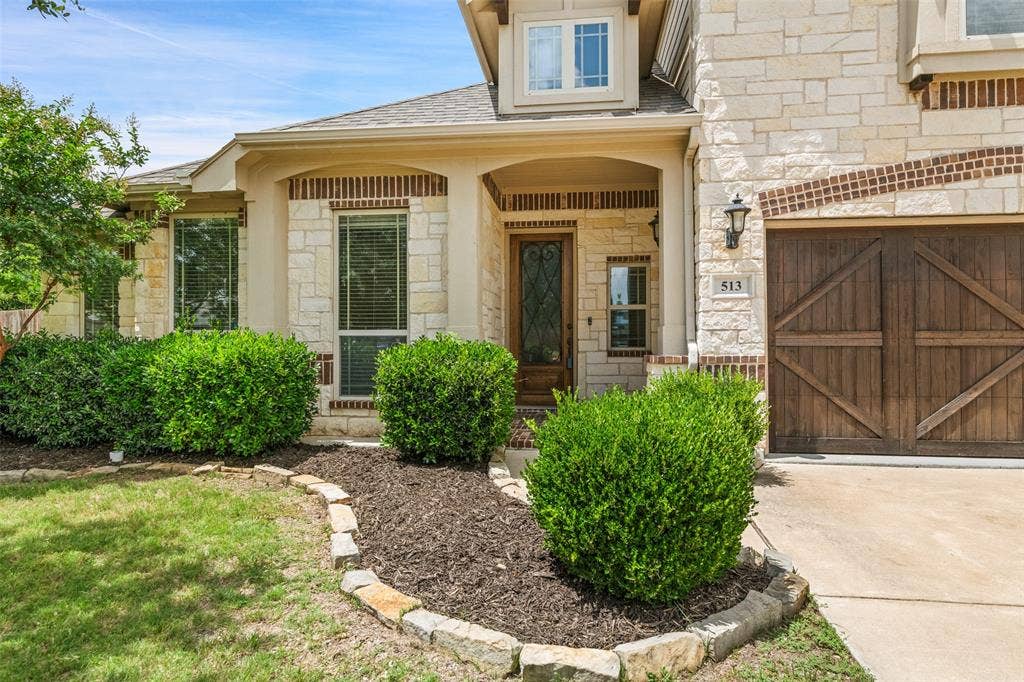 Landscaped front yard