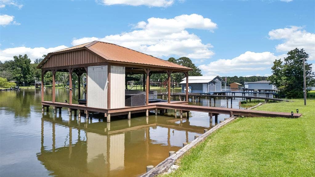 Boathouse and pier