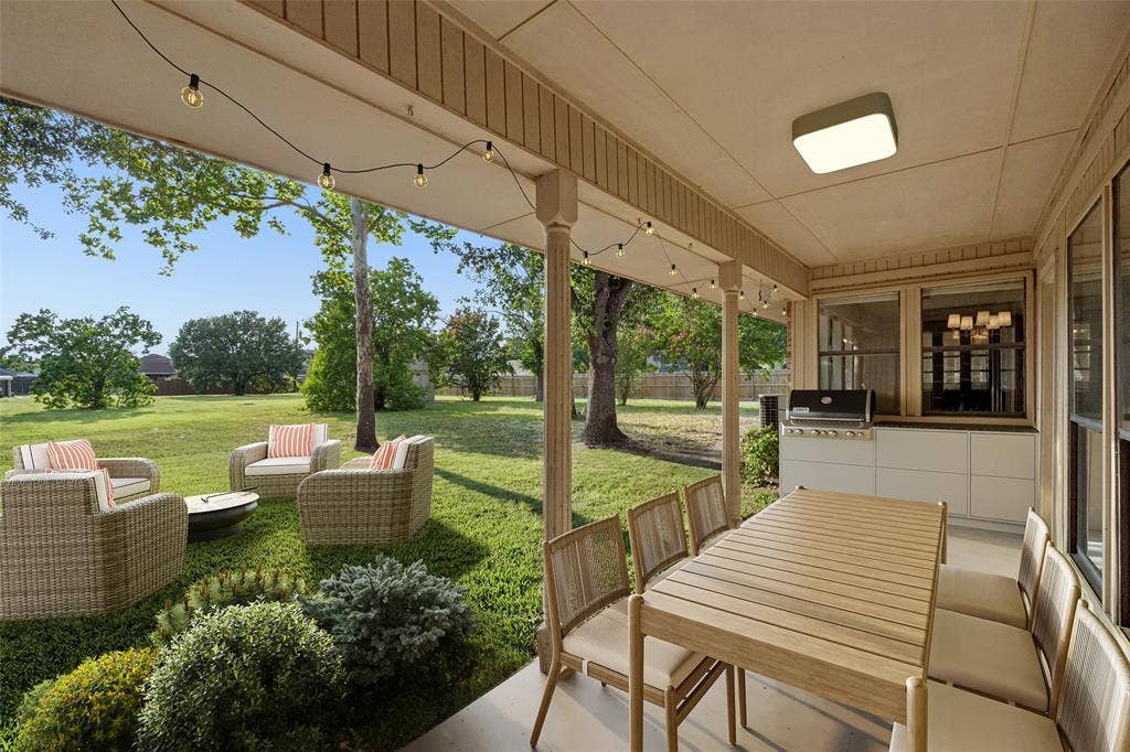1011 Villa Siete, Mesquite, TX 75181 Lawn/landscape and patio outdoor living is virtually enhanced rendering