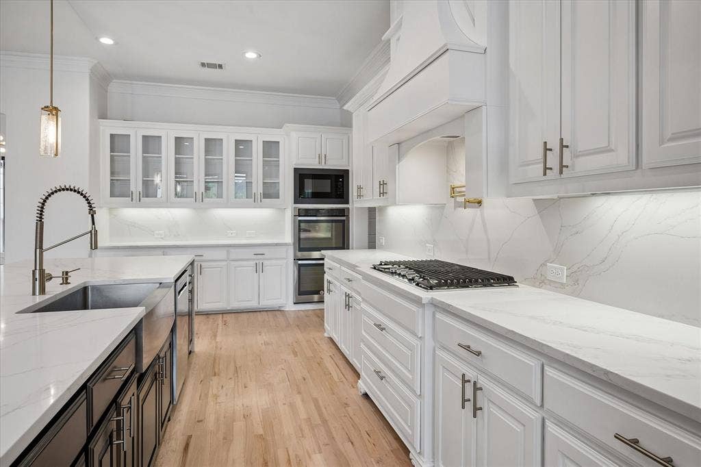 1620 Cattle Drive, Prosper, TX 75078 Spice Racks above Gas Cook top