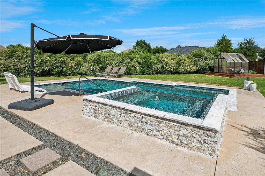 1620 Cattle Drive, Prosper, TX 75078 Beautiful pool with raised spa