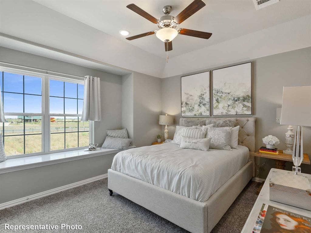 1317 Staffords Point Lane, Anna, TX 75409 Recessed ceiling with an integrated ceiling fan and lighting