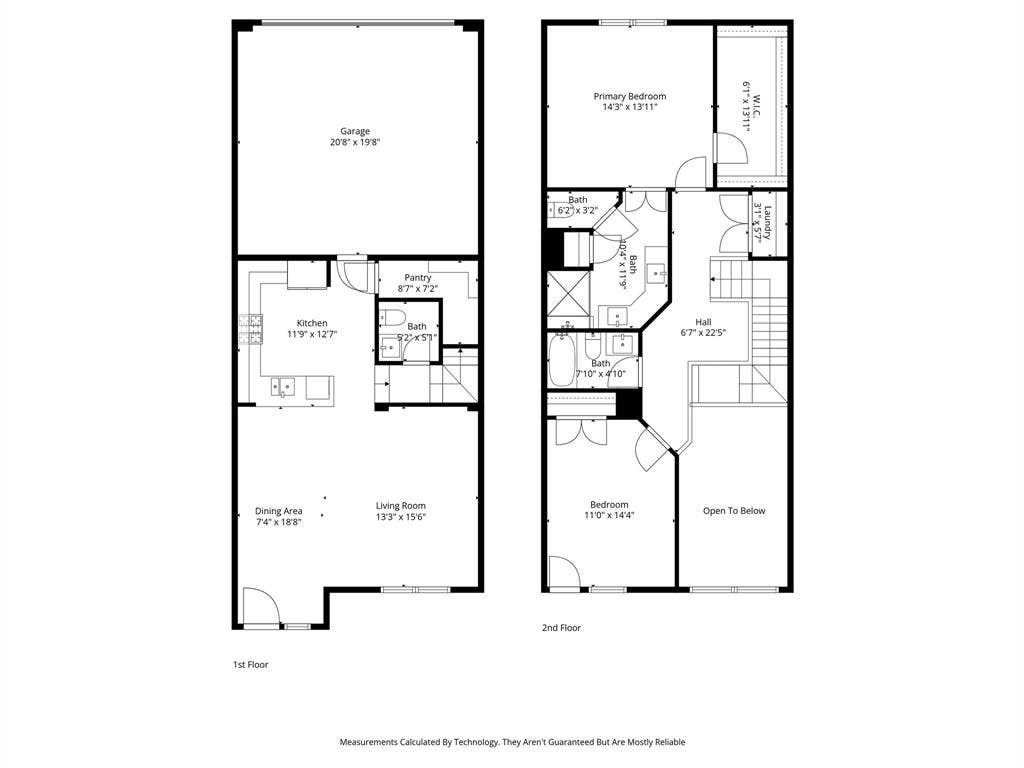 7424 Mitchell Drive, McKinney, TX 75070 Home floor plan overview for 7424 Mitchell Drive McKinney TX 75070 showing both main level and upper level layout, ideal for buyers searching online for detailed townhome floor plans, room dimensions, and functional design in McKinney, Collin County, and the greater Dallas Fort Worth North Texas real estate market.
