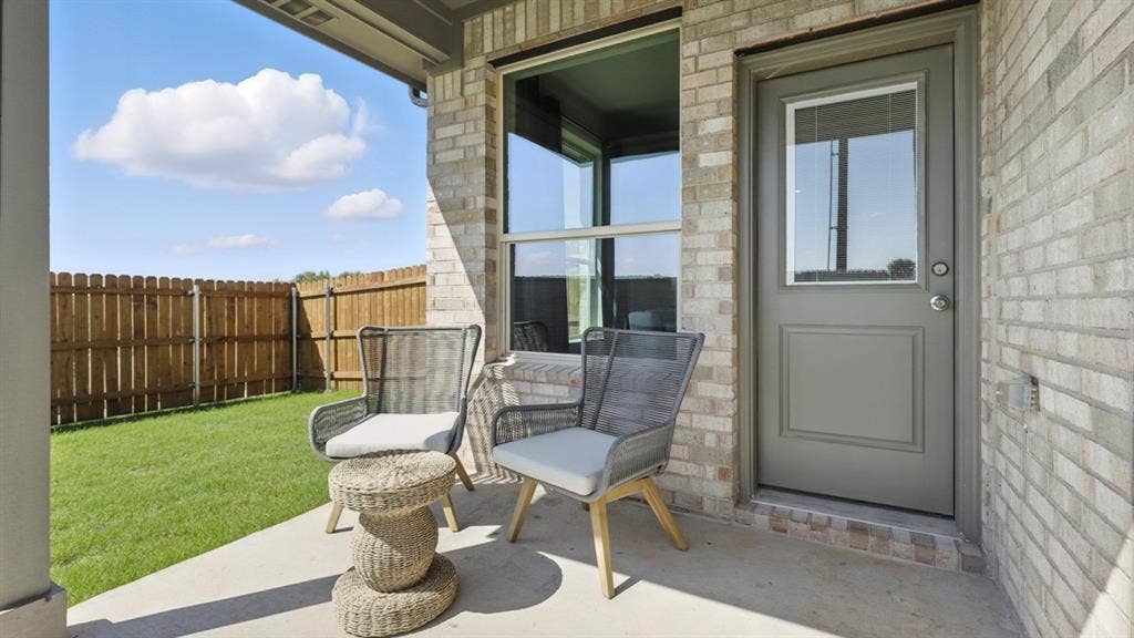 3340 PIER VIEW Street, Grand Prairie, TX 76065 Patio - All Home and community information, including pricing, included features, terms, availability and amenities, are subject to change at any time without notice or obligation. All Drawings, pictures, photographs, video, square footages, floor plans, elevations, features, colors and sizes are approximate for illustration purposes only and will vary from the homes as built.