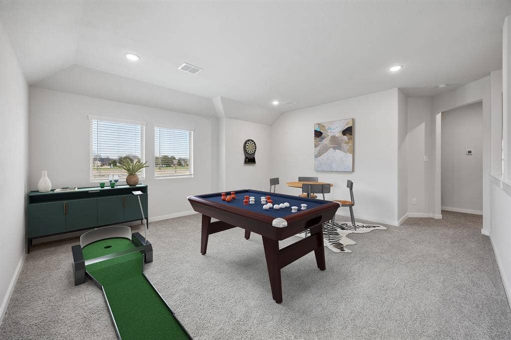 489 Hundred Acre Drive, Waxahachie, TX 75165 Game Room in the Masters home plan by Trophy Signature Homes – REPRESENTATIVE PHOTO