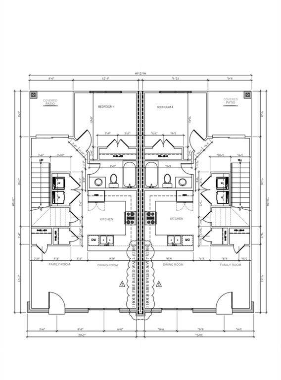 9114 Caddo Road, #A & B, Houston, TX 77078 Floor plan - Downstairs