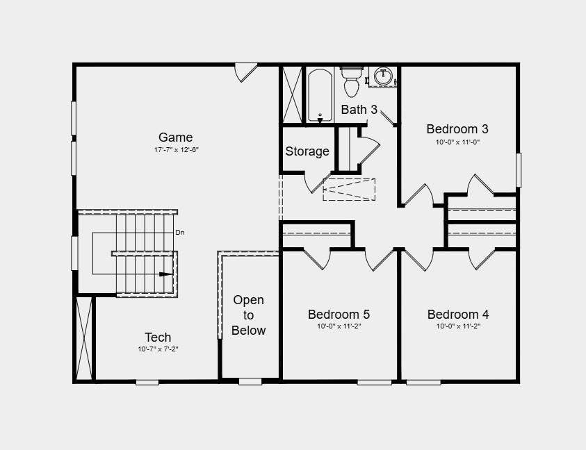 2641 Glacier Road, Anna, TX 75409 Second Floor Plan - Additional Highlights Include: granite countertops, sprinkler system, and a gas drop at the covered patio
