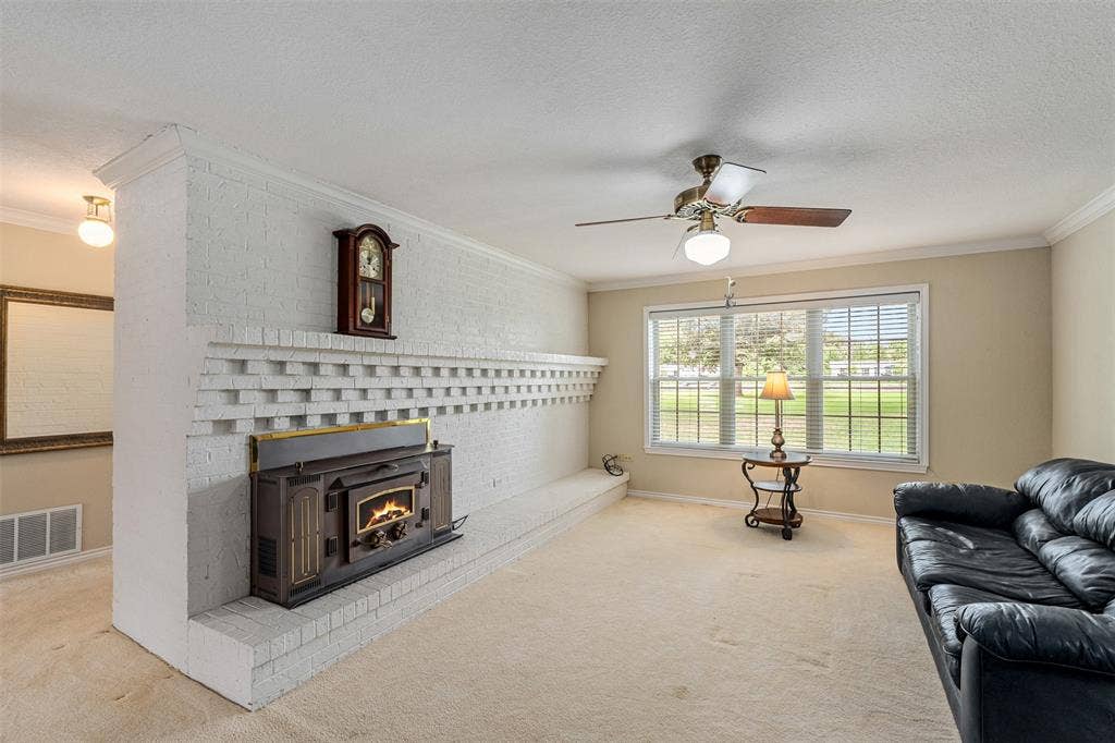 11608 State Highway 19 N, Athens, TX 75752 Living room with wood burning stove