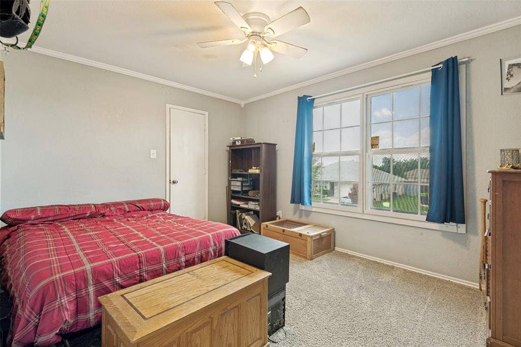 605 Rock Brook Drive, Forney, TX 75126 Bright room featuring neutral wall paint, white trim, and light-colored carpeting