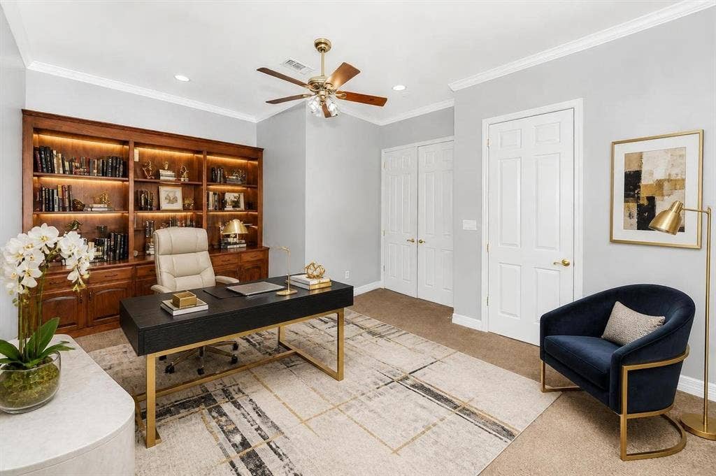 5974 River Bend Drive, Benbrook, TX 76132 Office or 4th bedroom virtual staged