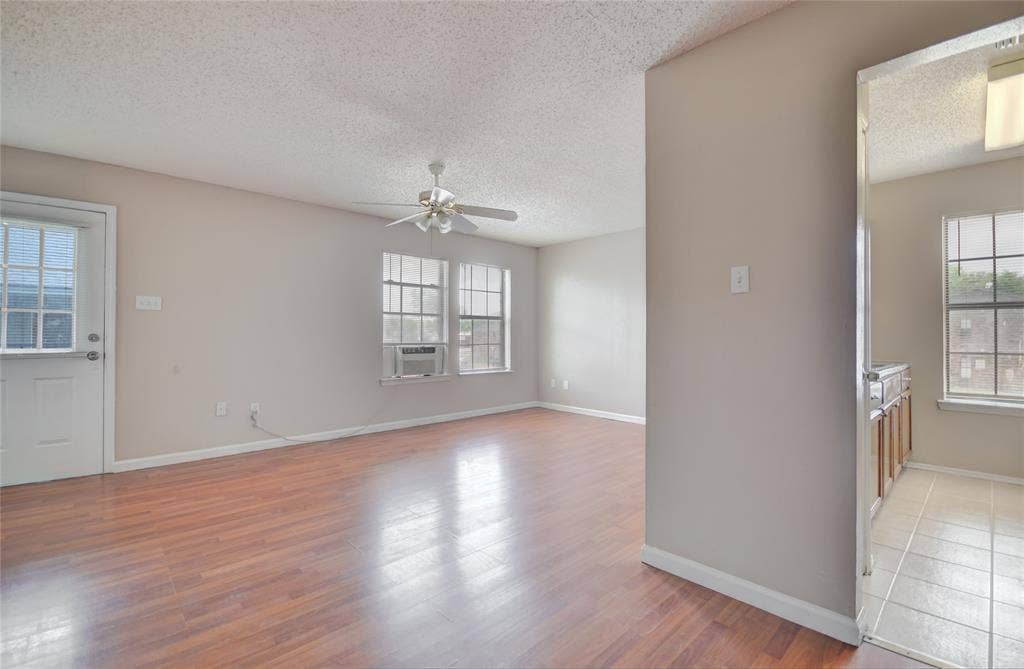 1912 Bernice Street, #B, Haltom City, TX 76117 Entry view from dining room into living room