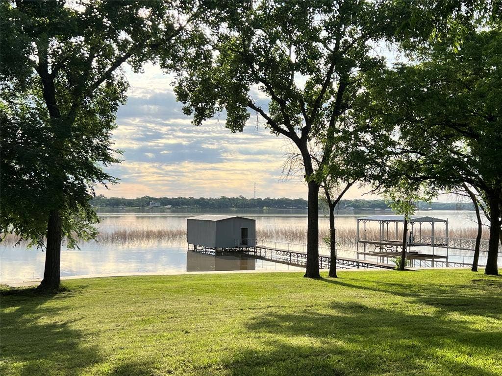 7342 Briar Road, Azle, TX 76020 Dock and boardwalk seen from firepit
