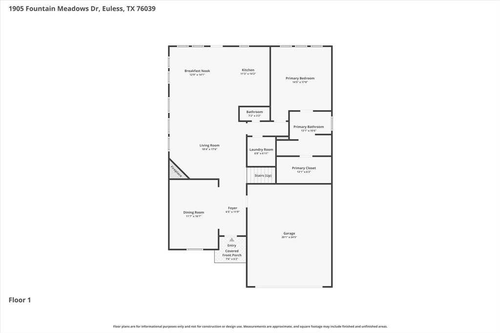 1905 Fountain Meadows Drive, Euless, TX 76039 First Floor