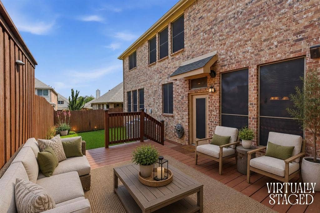 1905 Fountain Meadows Drive, Euless, TX 76039 Virtually staged private deck.