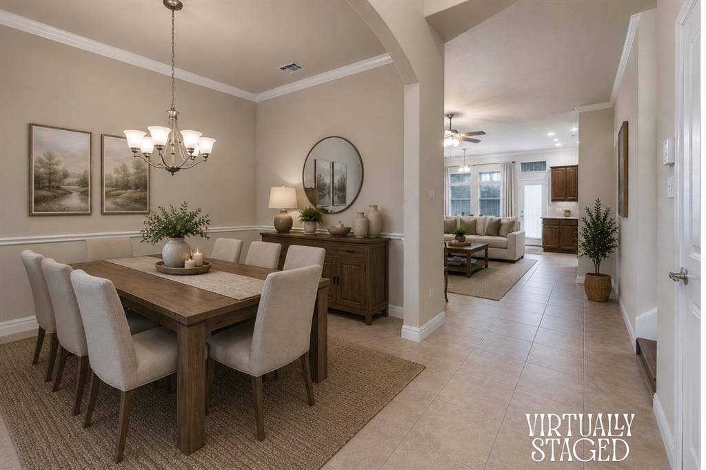 1905 Fountain Meadows Drive, Euless, TX 76039 Virtually staged dining area or flex office.