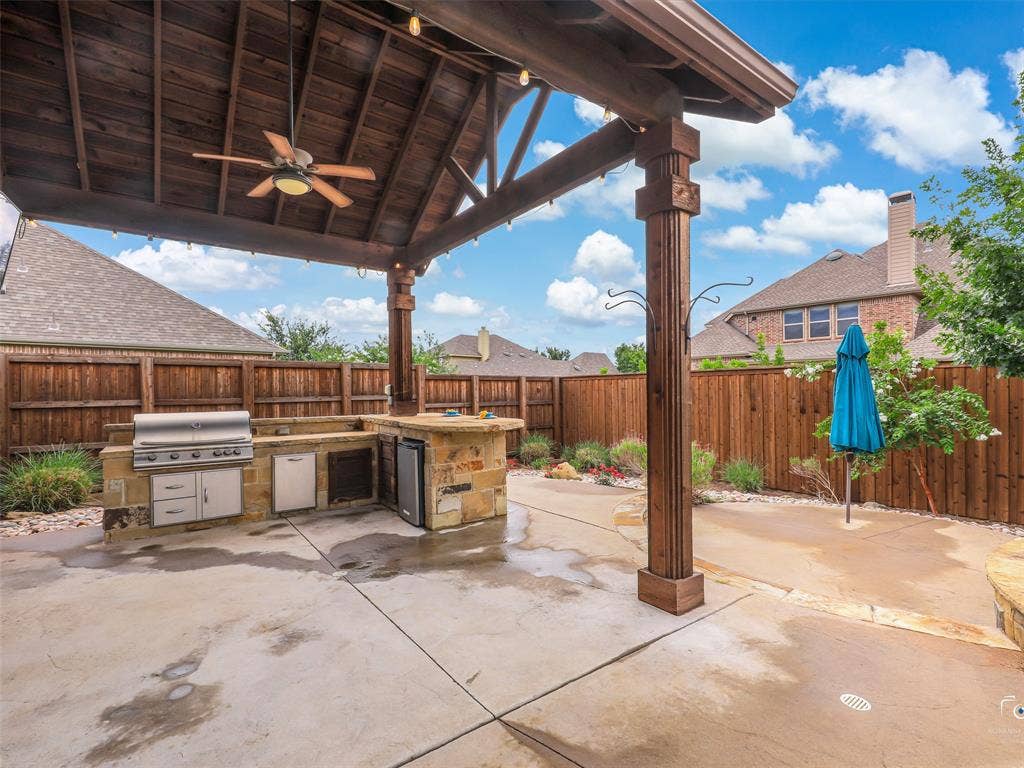 600 Abbey Lane, Prosper, TX 75078 Extended Patio and BBQ