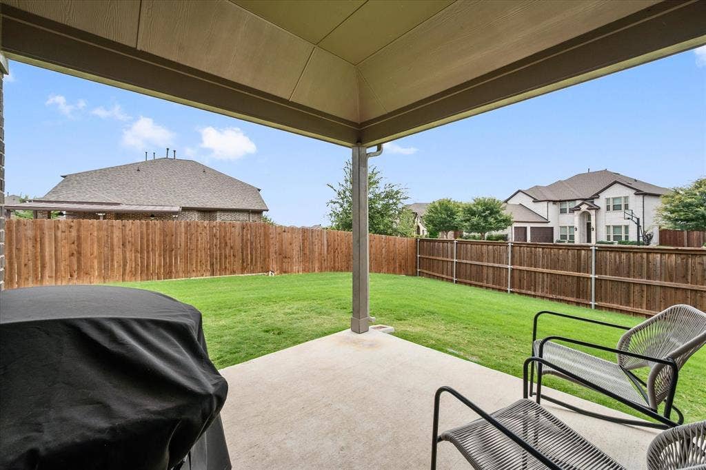 Covered back patio