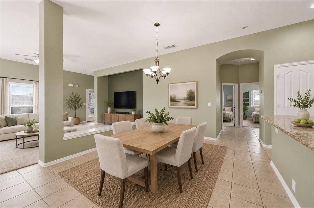 6532 Fairview Drive, Watauga, TX 76148 Virtually Staged Dining Area.