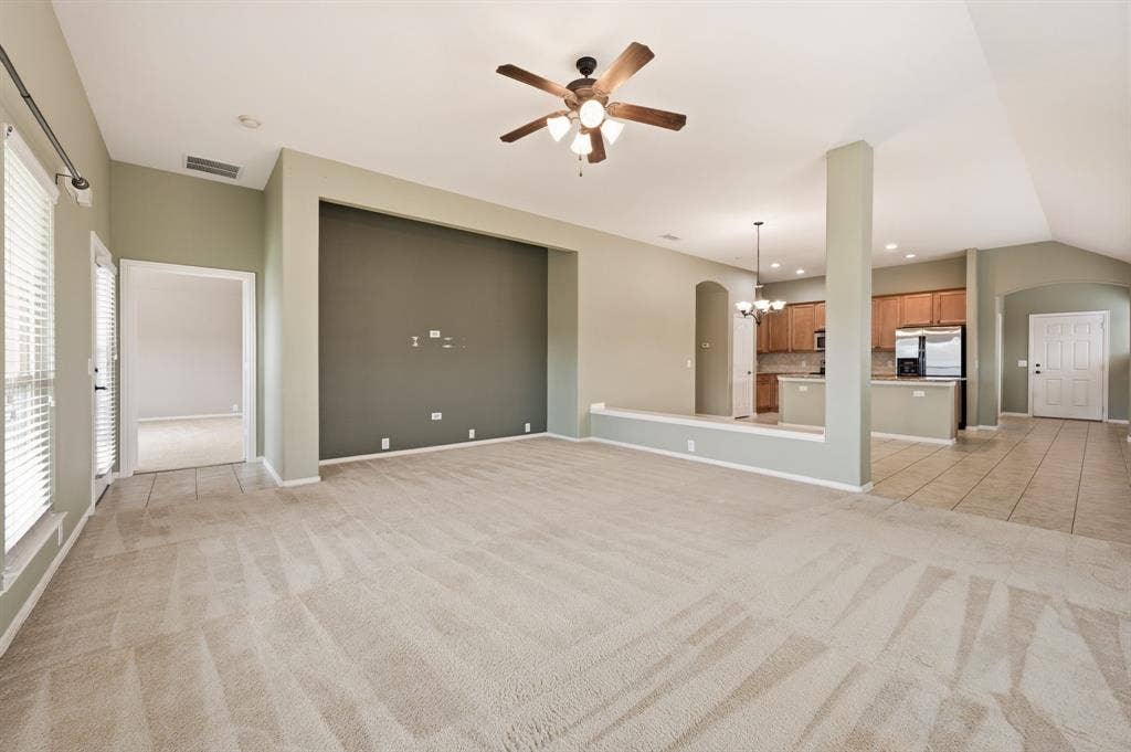 6532 Fairview Drive, Watauga, TX 76148 Flexible Living Area Looking Towards the Eat-In Kitchen