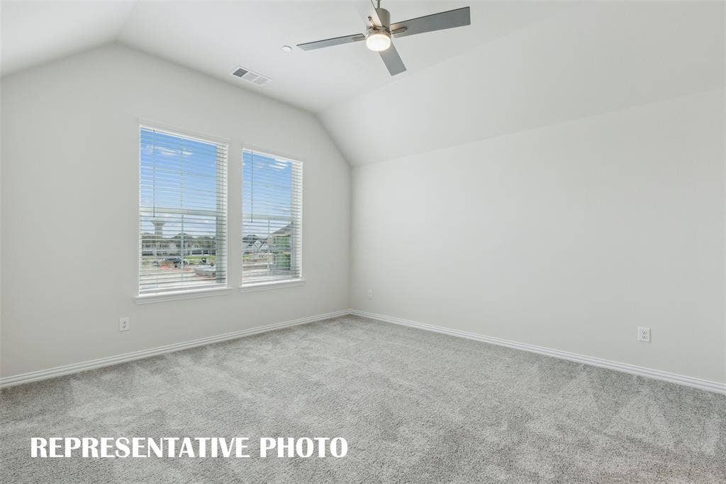 3725 Pierce Lane, Grand Prairie, TX 75052 This peaceful light filled owner's bedroom is the perfect place to relax after a long day. REPRESENTATIVE PHOTO