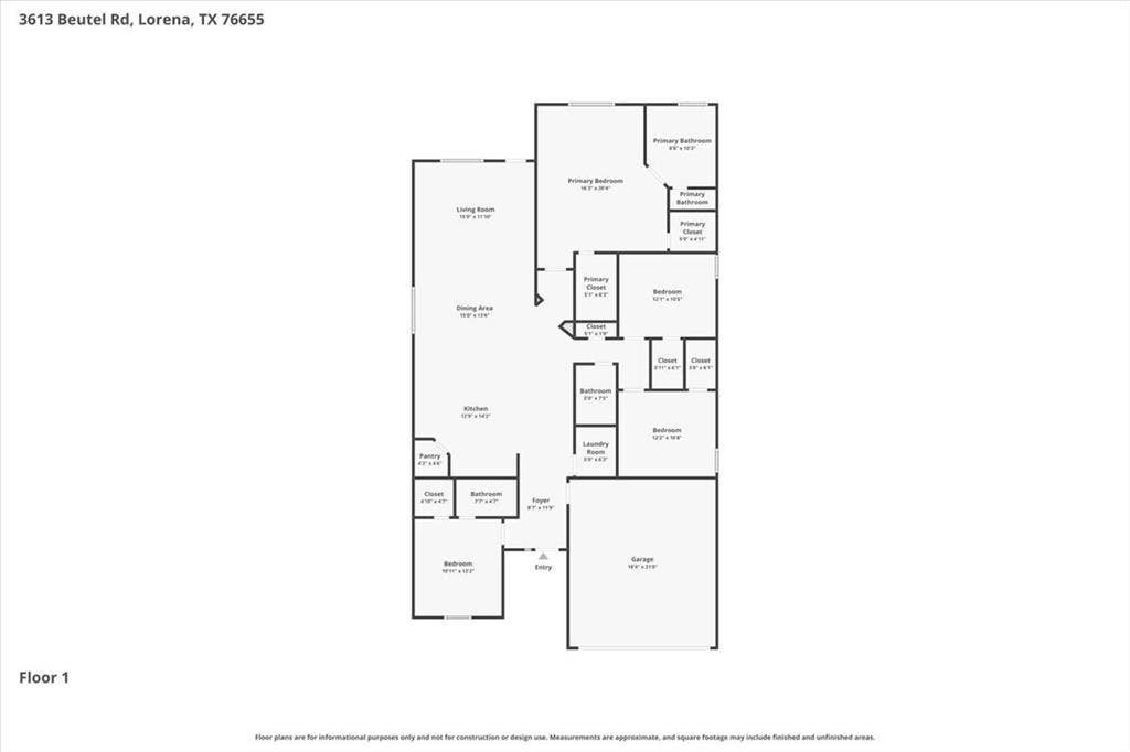 3613 Beutel Road, Waco, TX 76655 3613 Beutel Road, Waco, TX 76655