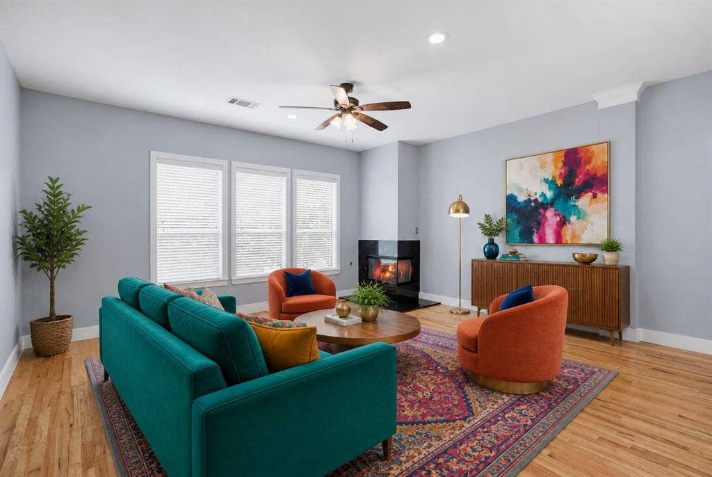 4830 Cedar Springs Road, #30, Dallas, TX 75219 Hardwood flooring throughout, recessed lighting, and a ceiling fan