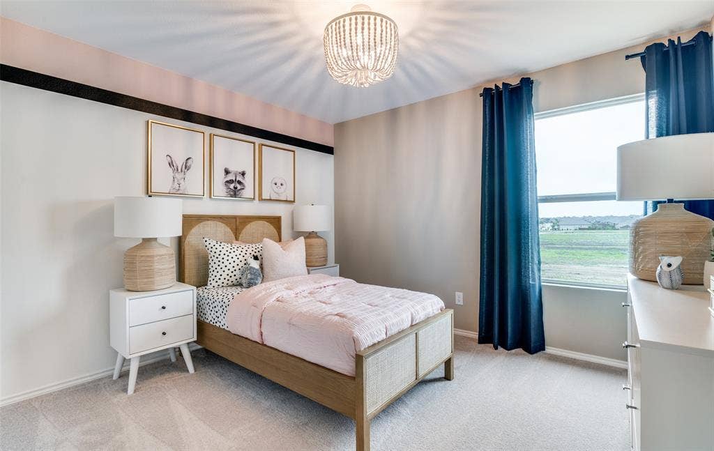2104 Sugar Maple Lane, Forney, TX 75126 *Model Representation - Spacious secondary bedroom with large windows