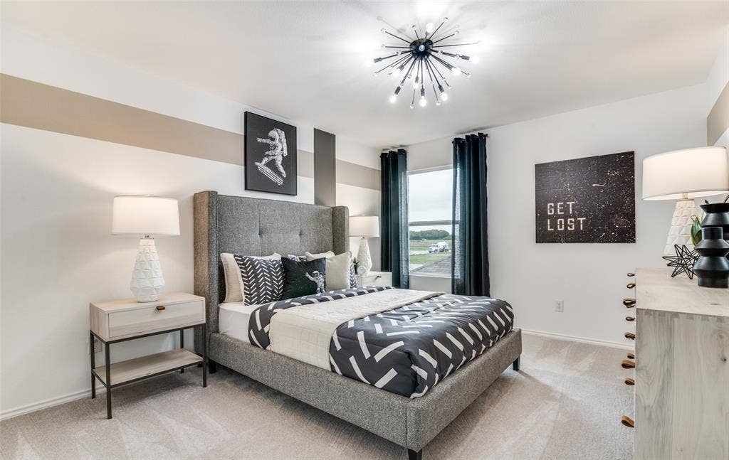 2104 Sugar Maple Lane, Forney, TX 75126 *Model Representation - Spacious secondary bedroom with large windows