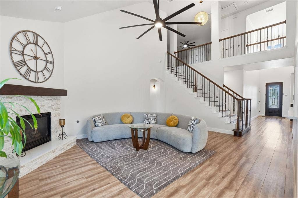 Soaring Tall Ceilings with upgraded Staircase