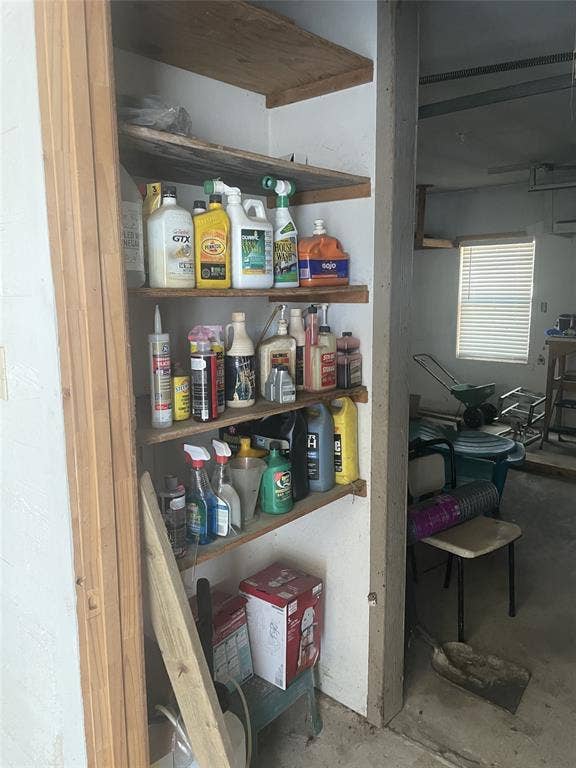 3804 Sandy Beach Drive, Granbury, TX 76049 shelving in garage