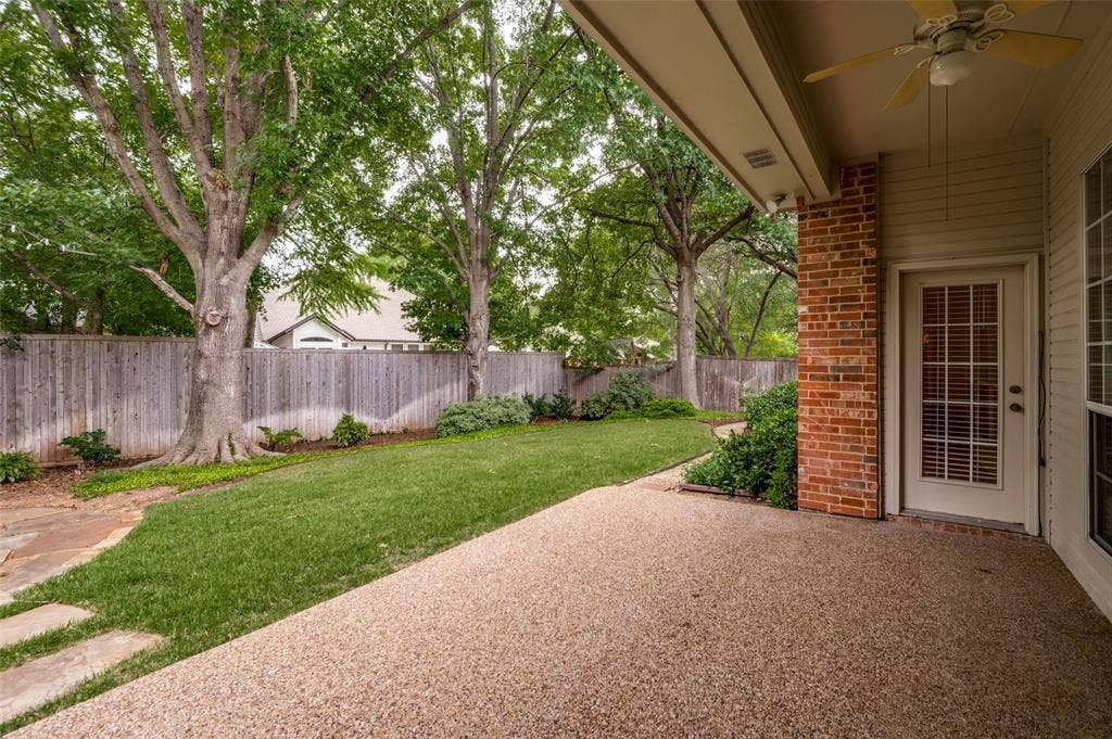 2820 Creek Bend, McKinney, TX 75072 Covered patio and large back yard.