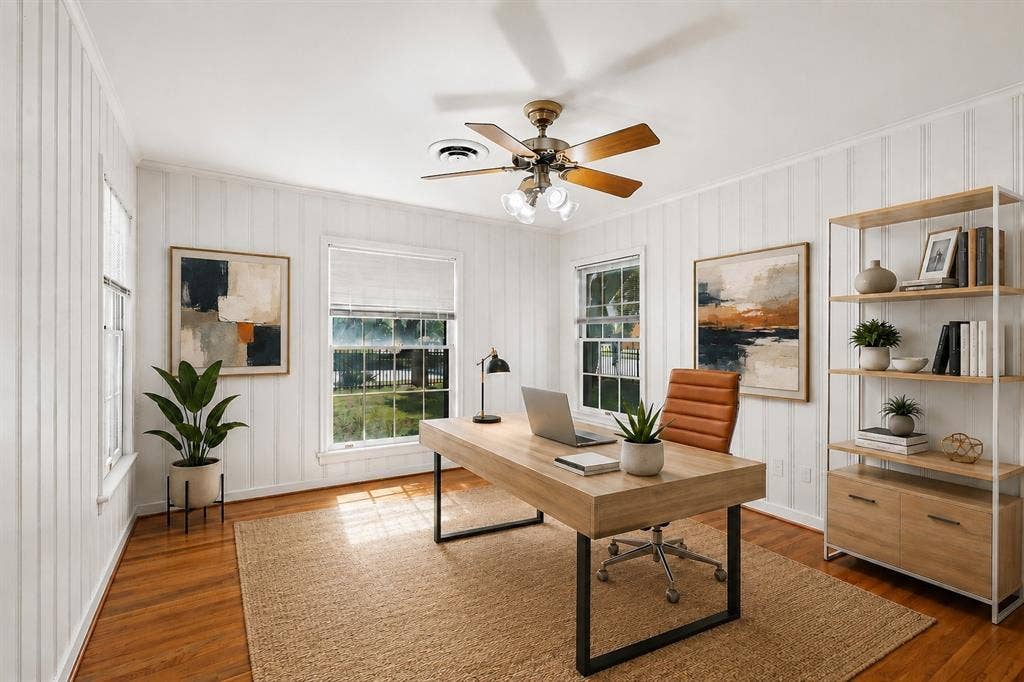 3616 Harwen Terrace, Fort Worth, TX 76109 Bedroom as Office Virtually Staged