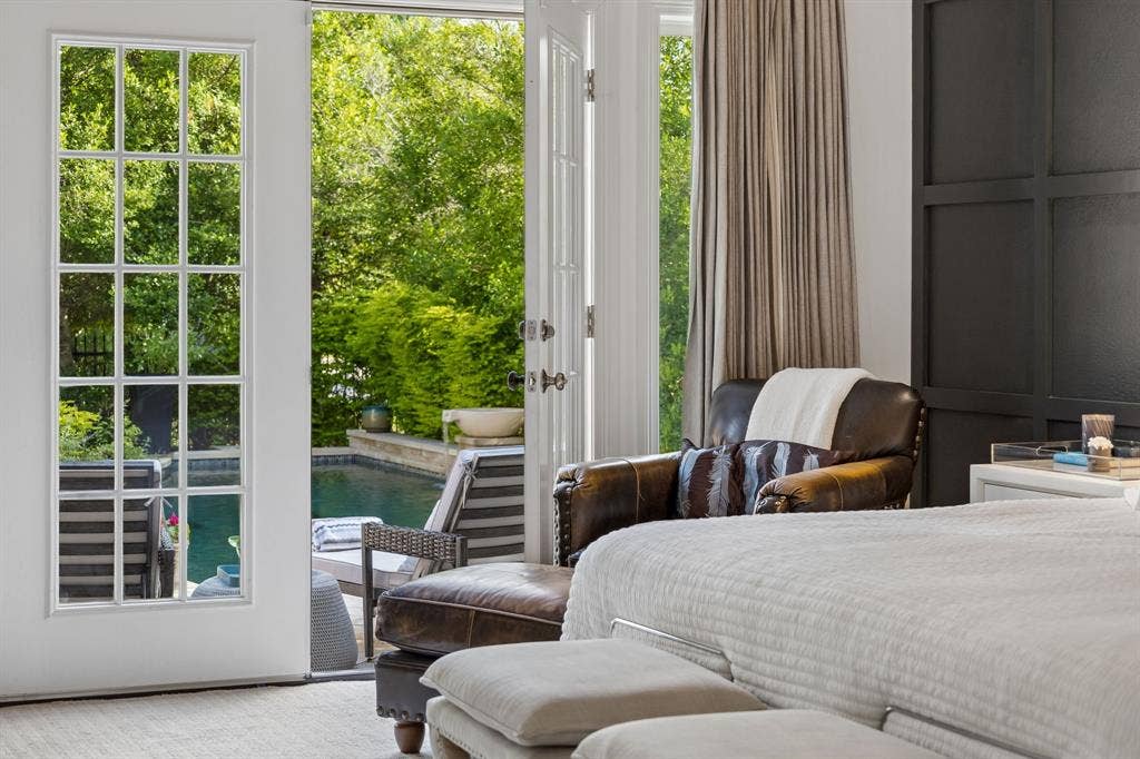 3611 Hickory Grove Lane, Frisco, TX 75033 Primary Suite- Doors open to outdoors - pool views
