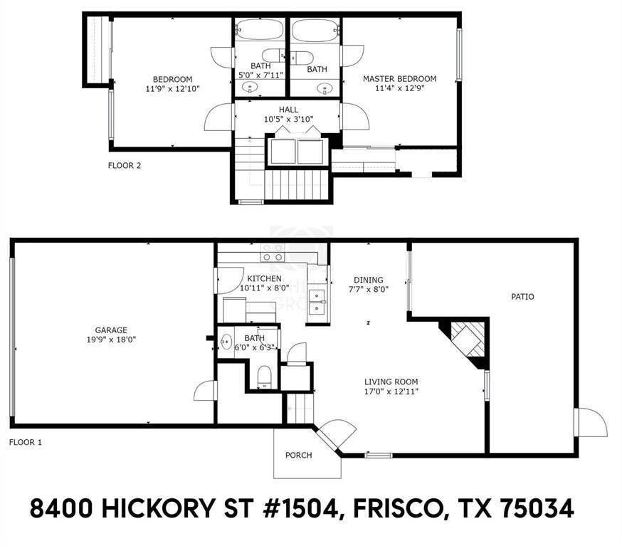 8400 Hickory Street, #1504, Frisco, TX 75034 Floor plan